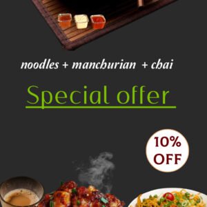 Veg noodles + Manchurian + Chai