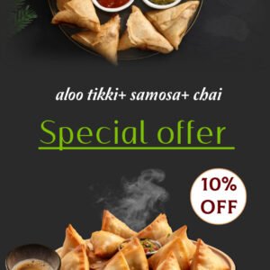 Aloo tikki + Samosa + Chai