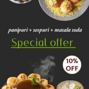 Pani puri + Sev puri + Masala soda